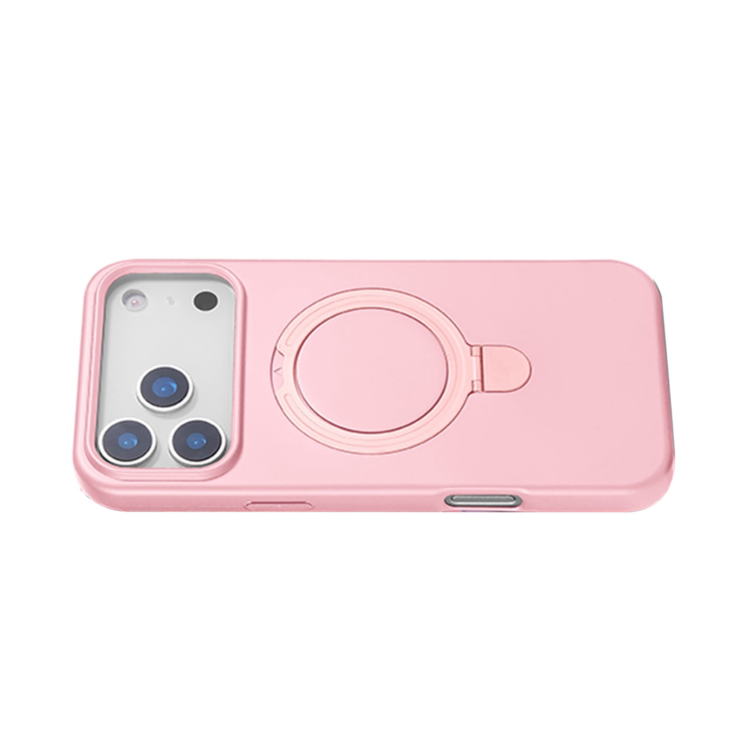 Strong Silicone Stand Case with Magsafe for iPhone 17 Pro - Pink