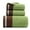 Green, variant on 3-Piece Grey Bathroom Towel Set,1 Cotton Hand Towels &2 Bath Towel,Soft Hotel-Style Decor
