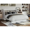 thumbnail image 2 of Pemberly Row Modern Queen Solid Wood Murphy Bed Chest with Mattress in White, 2 of 19