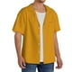 thumbnail image 2 of Fotbe Goldenrod Camisa Estampada de Manga Corta para Hombre, Casual de Verano, Estilo Playero, Sin Arrugas-Medium, 2 of 5