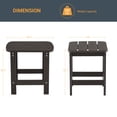 thumbnail image 3 of ACEGOSES Patio Side Table, Adirondack Outdoor HIPS Weather-Proof Square End Table, Brown, 3 of 6