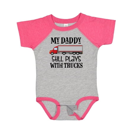 

Inktastic Daddy Still Plays with Trucks Gift Baby Boy Bodysuit