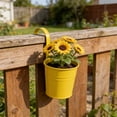 thumbnail image 6 of Yeciiwht Hanging Flower Pot Metal Iron Wall Planter with Drainage Holes and Detachable Hook, 6 of 6