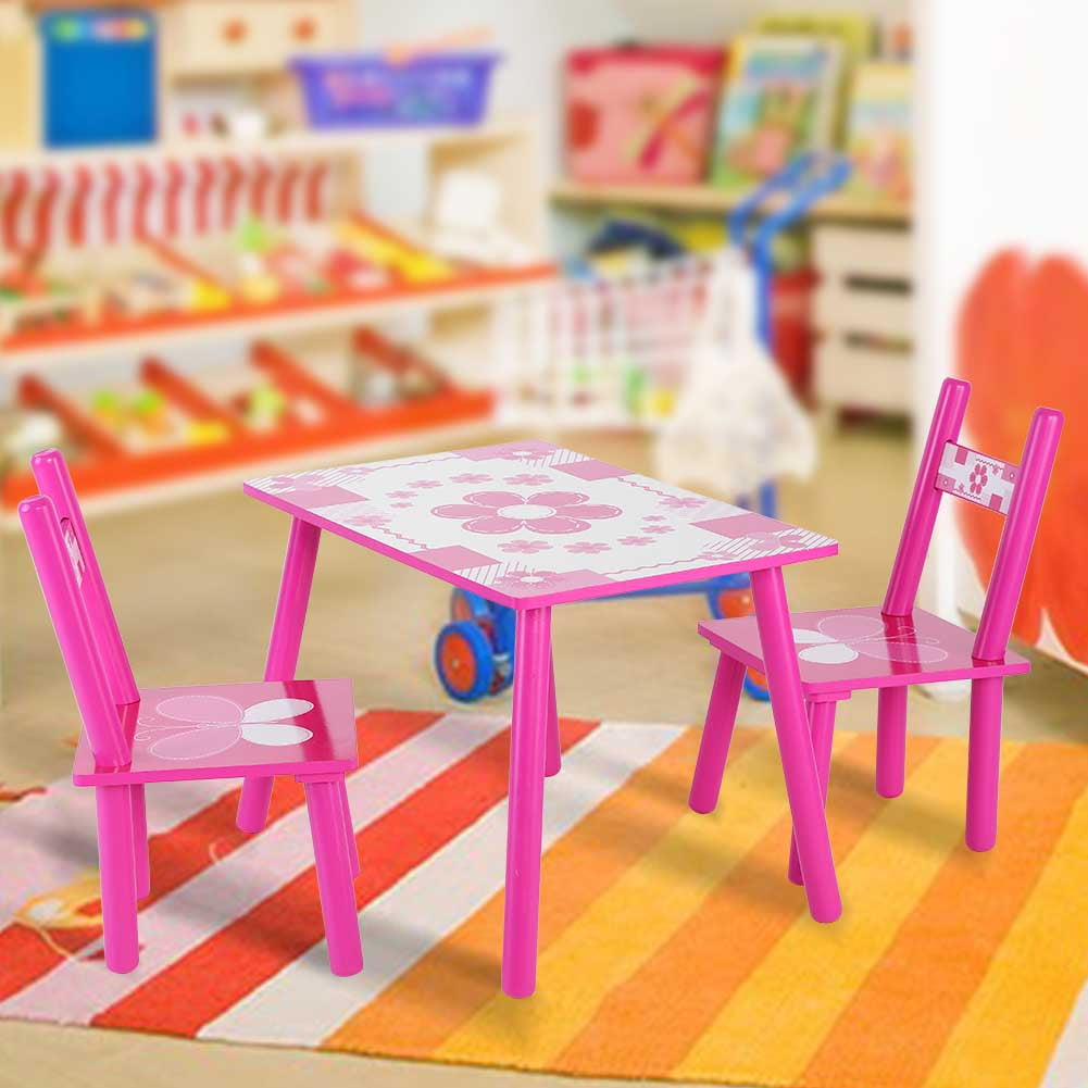 wooden table and chairs for children