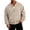 Beige, variant on DYTTDG Men's Solid-Color Half-Zip Sweatshirt | Long-Sleeve Loose Pullover with Ribbed Stand Collar & Kangaroo Pocket for Daily Casual Street & Loungewear