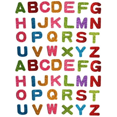 104 pcs 3D Shine Colorful 26 English Alphabet Wall Sticker For Kids Room Classroom Wall Decals English Letters Art Mural Decor