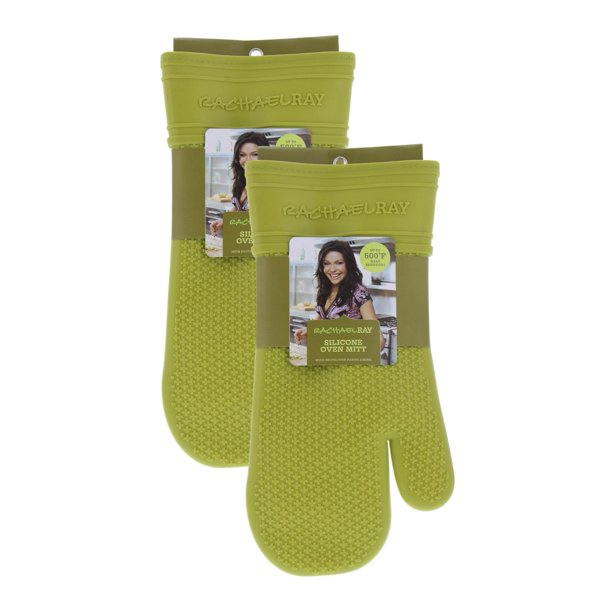 Rachael Ray Silicone Kitchen Oven Mitt with Quilted Cotton Liner