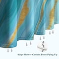 thumbnail image 6 of Blue and Gold Marble Shimmer Streaks Pattern Shower Curtain 72"x72" ,Bathroom Decorative Shower Curtains Set with 12 Hooks,Modern Waterproof Washable Shower Curtain, 6 of 6