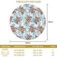 thumbnail image 3 of Pioneer Flower Floral Print Pattern Round Tablecloth 70"x70", Wrinkle Resistant Wipeable Table Cover for Kitchen Dining Room Picnic Patio and Party, 3 of 6