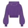 thumbnail image 5 of Kctaxy Hoodies for Women Long Sleeve Cre Wneck Pullover Sweatshirt Solid Color Causal Loose Cute Ear Hoodies Fall Winter Trendy with Pockets, 5 of 6