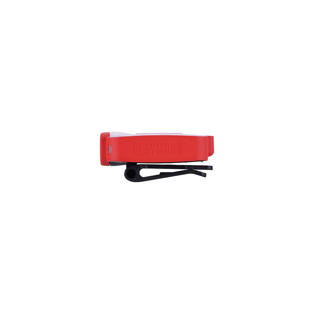 Claymore Capon 40B (Red) - LED Rechargeable Clip-On Cap Headlamp, Lightweight Hat Light for Camping, Running, Hiking, Emergency & Industrial Use, Waterproof, USB-C, Up to 12 Hours of Battery Life.