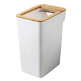 thumbnail image 2 of Modern Trash Bin Garbage Can Wastebasket Home RV Bathroom Dustbin Bucket for Toilet Bedroom White 7L, 2 of 9