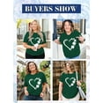 thumbnail image 6 of XCHQRTI Women's St. Patrick's Day Plus T Shirt Lucky Clover Graphic Tee Casual Green Tops, 6 of 9