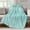 Turquoise, variant on Light Blue Fleece Throw Blanket for Couch, Modern Abstract Art Ombre Striped Microfiber Flannel Blanket for All Season, Lightweight Soft Throw Blankets for Baby, Kids, Pets, 30"x40"