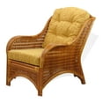 thumbnail image 3 of SK New Interiors Jam Lounge Armchair ECO Natural Rattan Wicker Handmade Design w/Light Brown Cushion, Colonial, 3 of 7