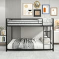 thumbnail image 4 of Full over Full Bunk Beds, Metal Bunk Beds Full Over Full for Teens, Full Size Bunk Bed No Box Spring Needed, Black, 4 of 9