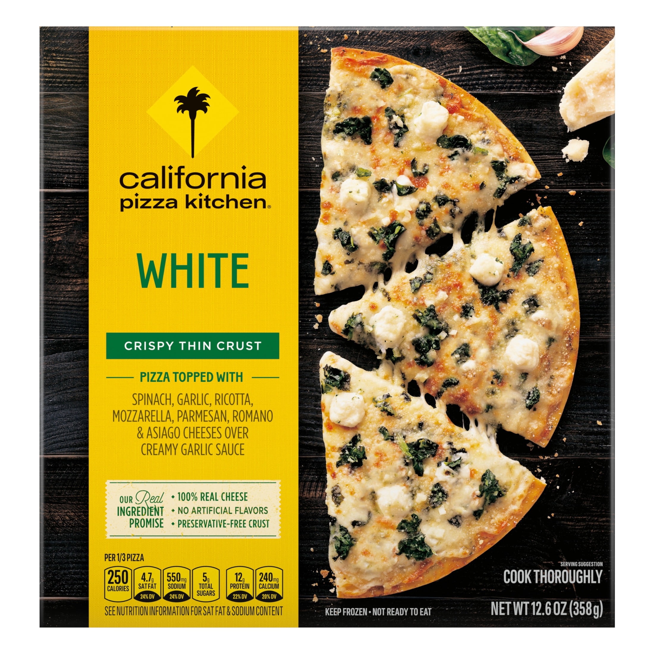 California Pizza Kitchen Cheese Pizza Frozen Food with Crispy Thin Crust, 12.6 oz
