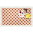 thumbnail image 2 of PinPix 24x14 Custom Cork Bulletin Board Argyle Burnt Orange Poster Board Has a Fabric Style Canvas Finish, Framed in Argyle Burnt Orange, by ArtToFrames (PinPix-634), 2 of 6