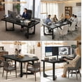 thumbnail image 2 of 71" Solid Wood Dining Table for 6 to 8 People, Mid Century Modern Rectangular Dining Room Table with Geometric Legs, Heavy Duty Wooden Kitchen Table for Home Office, 2 of 12