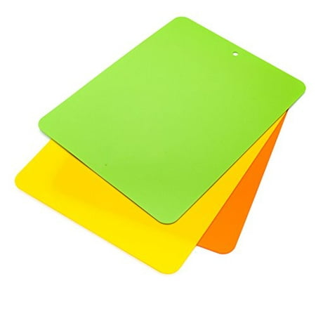 Francois et Mimi Set of 3x Colorful Flexible Bendy Food-Safe Cutting Mat Board,