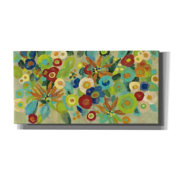 Epic Graffiti 'Flower Market I' by Silvia Vassileva, Canvas Wall Art, 40"x20"