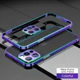 thumbnail image 1 of Aluminum Luxury Frame Metal Lens Protection Phone Case For iPhone 13 14 Pro Max 12 mini 11 Pro Stainless Steel Shockproof Cover LUHAN, 1 of 7