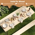 thumbnail image 6 of Costway 70" 3-Piece Folding Picnic Table with Benches for 6,Fir Wood&Metal Frame for Patio, 6 of 10