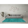thumbnail image 3 of Ahgly Company Indoor Round Oriental Light Blue Industrial Area Rugs, 7' Round, 3 of 4