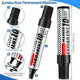 thumbnail image 2 of 60 Pcs Jumbo Permanent Markers Bulk 10mm Chisel Tip Black Thick Permanent Markers Set Waterproof Jumbo Marker for Industrial Use Work on Wood Metal Glass Window Car Glass Paint Pen, 2 of 6