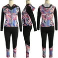 thumbnail image 2 of Akmipoem 2 Piece Tracksuit Women Graphic Hoodie Jacket Sweatsuit Outerwear Outfits Jogger Set, 2 of 5