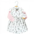 thumbnail image 2 of Hudson Baby Infant and Toddler Girl Cotton Dress and Cardigan Set, Bunny Floral, 4 Toddler, 2 of 5