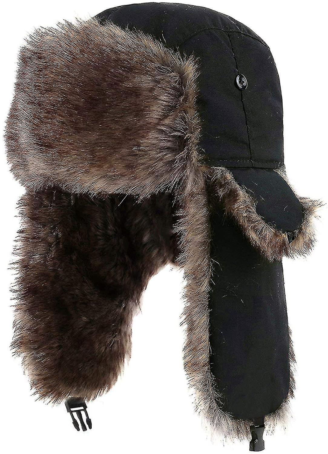 冬の定番✨ Ushanka Hat Trapper Ushanka Hat Warm Russian Trooper Fur Earflap Winter Skiing