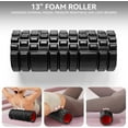 thumbnail image 4 of Xrgnb Foam Roller for Deep Tissue Massager, 13" High Density Exercise Patented Roller for Muscle Massage and Myofascial Trigger Point Release Back Roller for Fitness, Yoga and Pilates (Black), 4 of 7