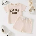 thumbnail image 2 of Toddler Boy Clothes Letter T Shirts + Shorts Set Crew Neck Summer Clothing Baby Boy 12-24 Months Clothes Cute&nbsp;Boy&nbsp;Clothing, 2 of 6