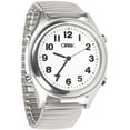 thumbnail image 1 of Talking Watch with Large Numbers and Expandable Strap, self-Setting for Visually impaired, Blind or Elder People (Silver), 1 of 4