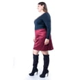 thumbnail image 2 of Falda corta de gamuza Roman Fashion Tallas Extras 3073 Vino 36, 2 of 6