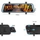 thumbnail image 5 of Espejo retrovisor Dashcam de 10" y cámara de marcha atrás con GPS, visión nocturna, sensor G, grabación en bucle, asistencia de estacionamiento, modo de estacionamiento [1080P, 170°delantero; 720P,, 5 of 5