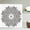 7661W, variant on Waterproof Shower Curtain Mandala Flower Printed Bath Curtain Polyester Fabric G