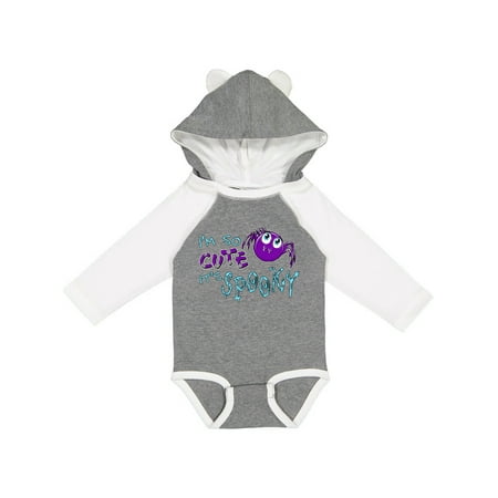 

Inktastic I m So Cute Its Spooky- cute Halloween spider Gift Baby Boy or Baby Girl Long Sleeve Bodysuit
