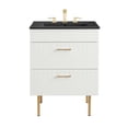 thumbnail image 4 of Modway Daybreak 24" Rubberwood MDF Particleboard Bathroom Vanity - White/Black, 4 of 8