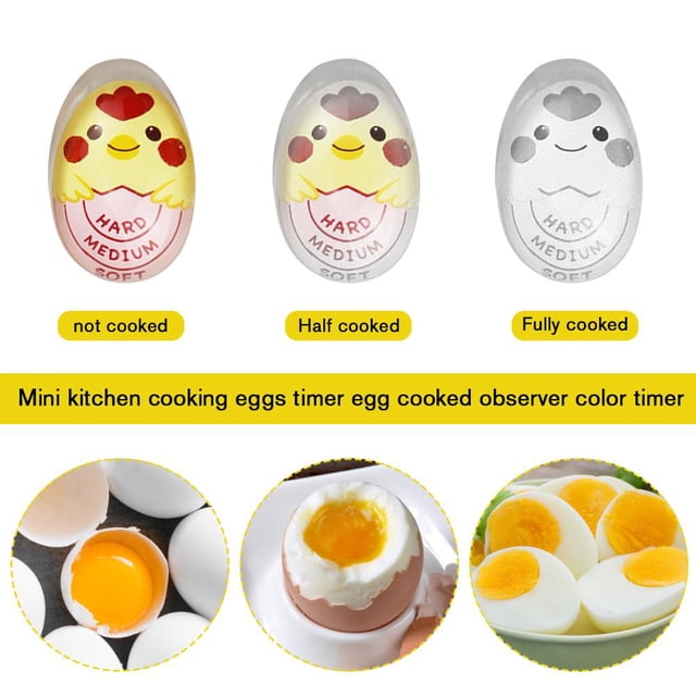 Batería de Cocina Temporizador de huevo hervido que cambia de colorherramienta de alarma deliciosa para cocinar en la cocina (rosa)