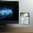 thumbnail image 6 of ONE Power PWS321 3-Outlet Surge Protection Wall Tap with 2 USB Ports and Device Cradle, 6 of 10