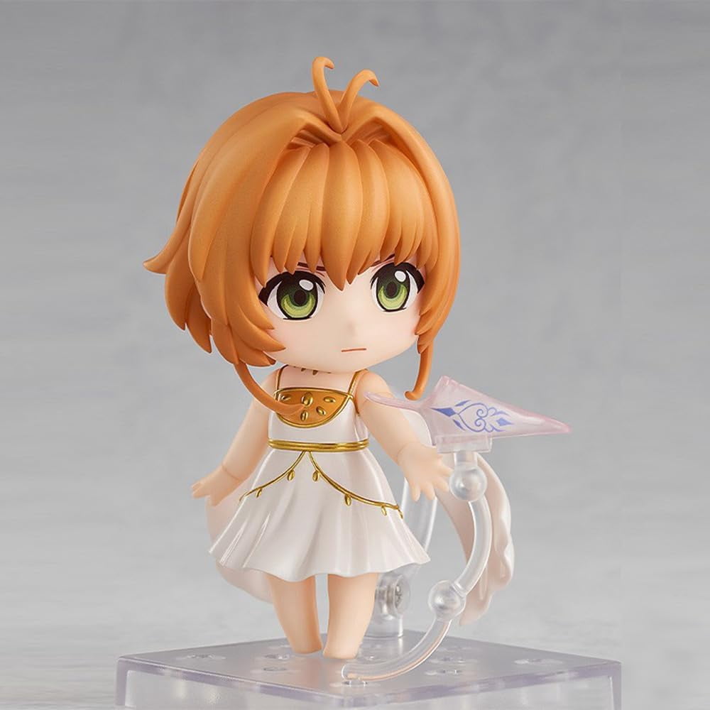 New Sakura‌ Figure, Q Version Replacement Face Kinomoto Sakura‌ Action Figures 10cm/3.9inch Character PVC Collectible Handicrafts for Anime Fans Gift