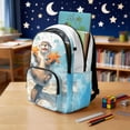 thumbnail image 3 of Uorisanigo Cute Otter Print Kids Backpack Set with Water Bottle Bag and Lunch Box, Breathable Rucksack with Pencil Pouch, Lightweight 17 Inch Bookbag for Middle School and Camping, 3 of 7