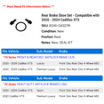 thumbnail image 2 of Rear Brake Shoe Set - Compatible with 2020 - 2024 Cadillac XT5 - AC Delco, 2 of 2