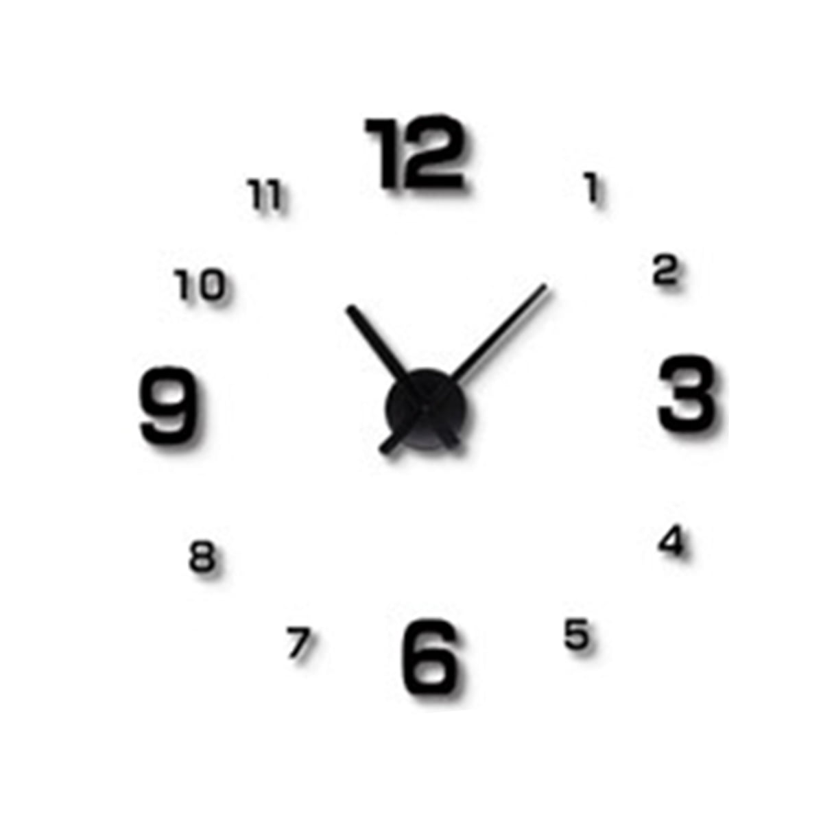 Stoneway Modern DIY Large Wall Clock Silent Quartz Sticker Home Office