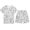 White, variant on Toddler Boy Pajamas Christmas Diy Cartoon Print Crew Neck Short Sleeve T-Shirt And Shorts 2 Piece Pjs for Boys Size 3-4 Years