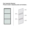 thumbnail image 3 of 36 in. x 84 in. Full Lite Clear Glass Black Steel Assembly Required Sliding Barn Door with Hardware Kit and Door Handle, 3 of 5