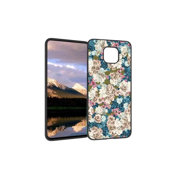 Compatible with Moto G Power 2021 Phone Case, Vintage-Floral-Flower24 Case Men Women, Flexible Silicone Shockproof Case for Moto G Power 2021