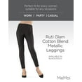 thumbnail image 2 of MeMoi Ruti Glam Cotton Blend Metallic Leggings - Womens - Female (Medium/Large, Black/Gold), 2 of 7